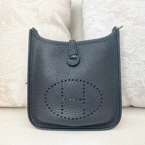 hermes 愛馬仕伊芙琳16，黑銀TC皮