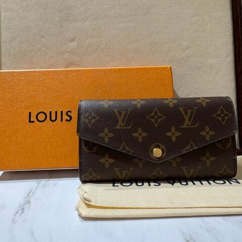 Louis Vuitton   Sarah老花長夾 晶片款