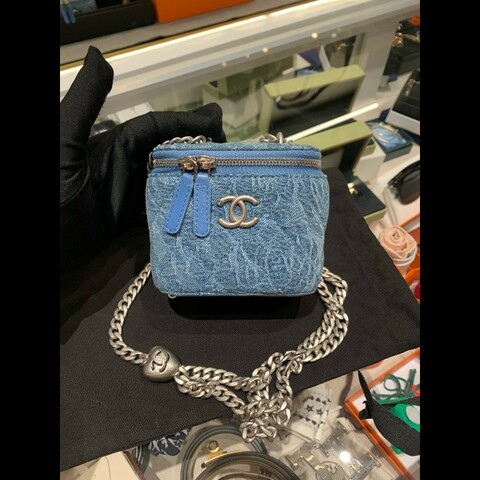 香奈兒Chanel 23P愛心金球 丹寧牛仔山茶花小盒子
