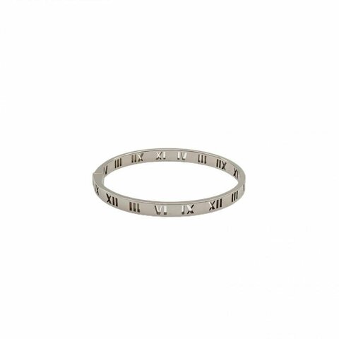 TIFFANY&CO 18K白金鑽石Altas系列羅馬數字鏤空手鐲