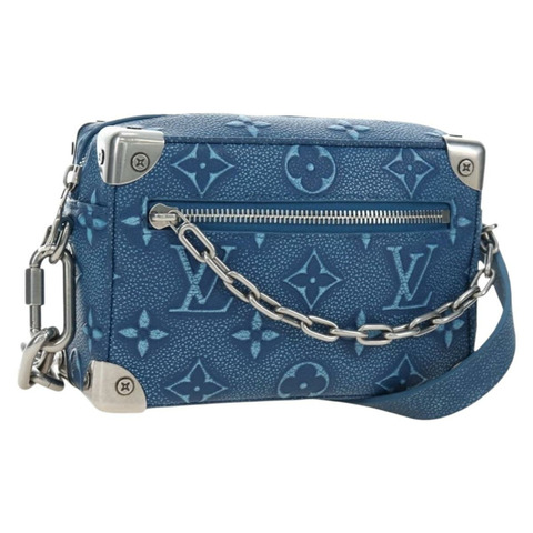 路易威登 Monogram 迷你軟箱包 藍色 M21368 LV 正品 191462SAM