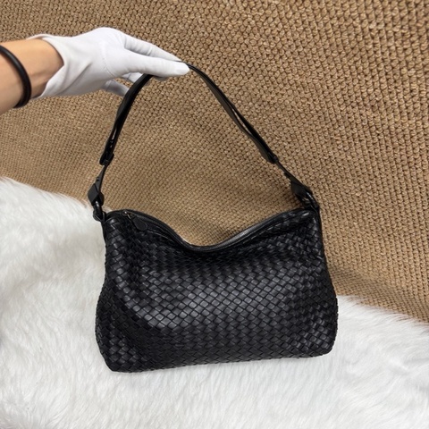 Bottega Veneta 葆蝶家Bv 黑色大飯盒 男女同款 底長35