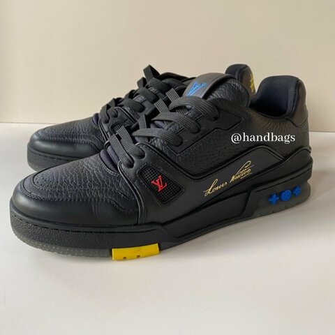 LV Trainer Sneaker 限量 黑色 彩色 Logo 休閒鞋 運動鞋 男款 UK5 1A8ZQ3 現貨
