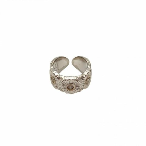 BUCCELLATI BlossomsEternelle小雛菊戒指AG925銀/鑽石50