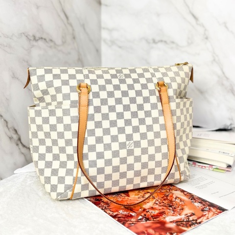 LV Damier Azur 白棋盤格 Totally MM 中號托特包