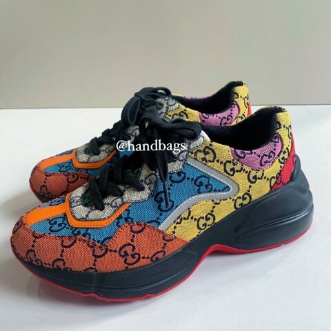 GUCCI Rhyton GG Multicolor 多彩 老花 增高 休閒鞋 運動鞋 EU38 現貨