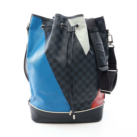 路易威登 Noe Marin 單肩斜背包 N41611 Damier Cobalt 帆布二手