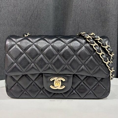 香奈兒/Chanel 黑金CF 大mini鏈條包