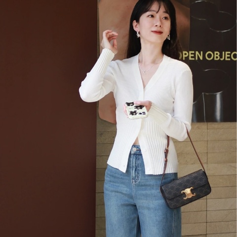 【98新👍🏻全網最低價 不服來辯💫】Celine/賽琳 凱旋門老花腋下包 經典保值款