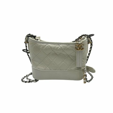 【美收精品】CHANEL 白色流浪包  C-736【隔月月中將轉賣至日本 上架期限30天】