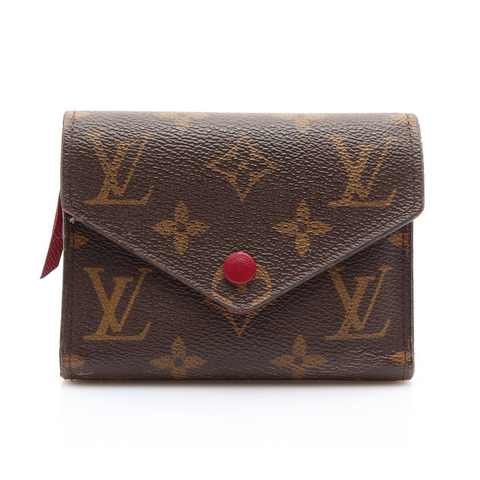 Victorine 扣式 三折短夾 棕色 原花帆布【LOUIS VUITTON LV 路易威登】 M41938