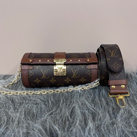 LV 原花金釦Papillon Trunk巴比龍肩斜背包