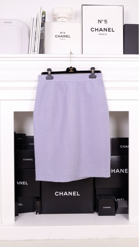 Chanel 92年春夏秀款雾霾紫半裙