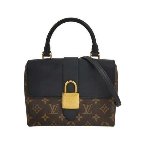 Louis Vuitton (LV) LockyBB棕色牛皮老花鎖頭包斜背包單肩包晶片款