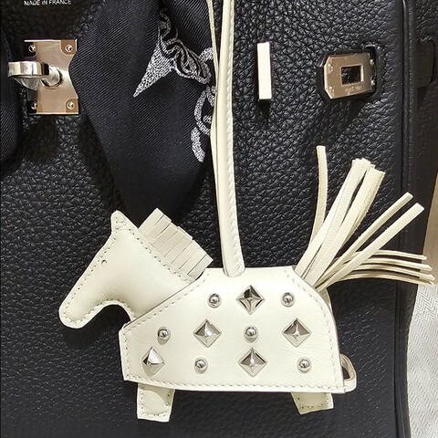 🌟全新🌟✨ HERMÈS 愛馬仕 Rodeo ROBEO ROCK PM 小馬 10 奶昔白 Craie 銀扣