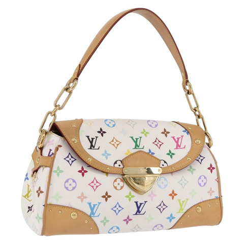 路易威登 Monogram Multicolor Beverly MM 手袋 白色 M40203 LV 正品 BA14326SV