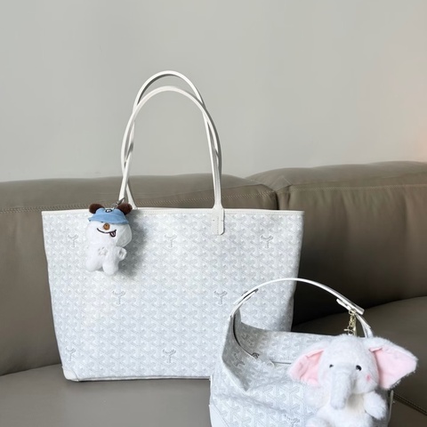 Goyard Artois MM仙女白色 拉鍊托特 肩背包