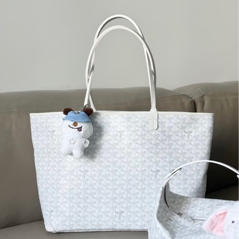 Goyard Artois MM仙女白色 拉鍊托特 可肩背包