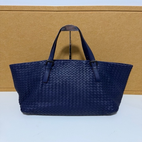 Bottega Veneta 葆蝶家Bv 藍紫色托特 底長40cm