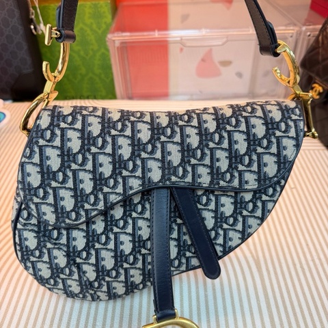 Dior迪奥老花马鞍包中号尺寸25.5×20cm 18年编码经典老花金扣