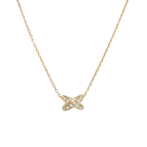 Chaumet 18K玫瑰金Jeux De Liens Necklace鑽石項鍊