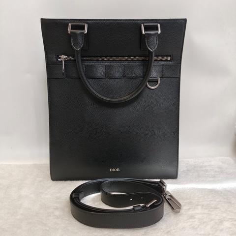 Dior迪奧 新款safari黑銀竪版公文包Tote 托特包琴譜包手提包單肩包斜挎包
