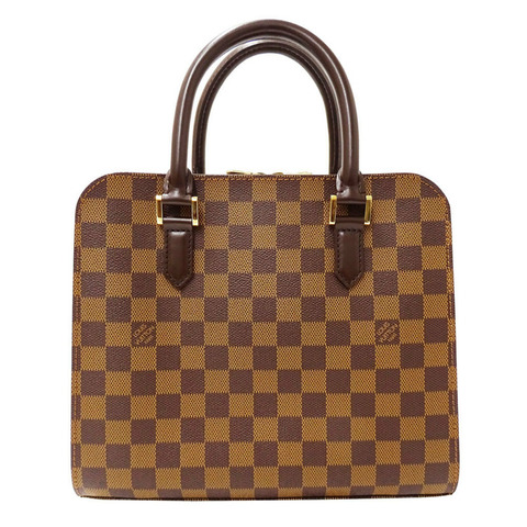 路易威登 LOUIS VUITTON 女士手提包，Damier 帆布 Triana 棕色 N51155