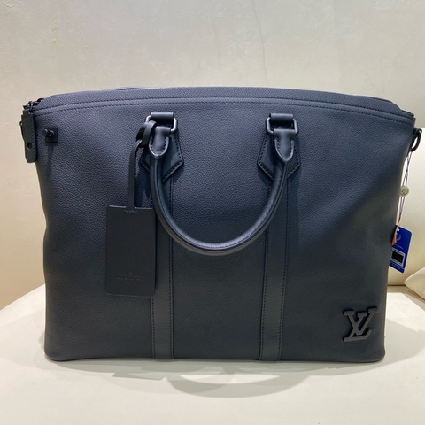 LOUIS VUITTON路易威登 LOCK IT TOTE  黑色粒面小牛皮 托特包Tote包購物袋單肩手提包 男款 芯片