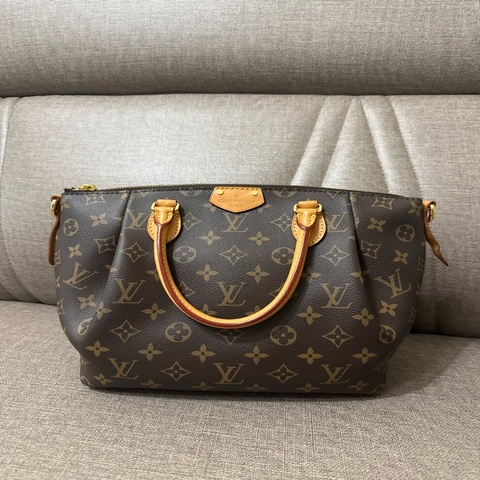Louis Vuitton LV M48814 TURENNE MM 經典花紋兩用餃子包