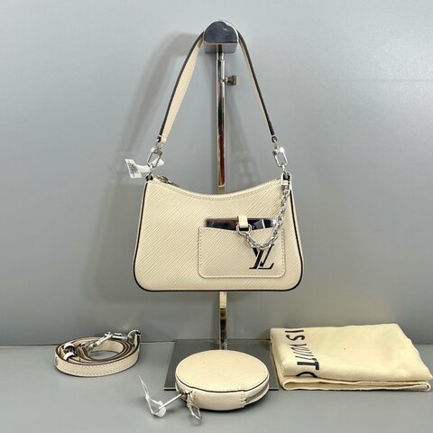 芯片款 路易威登/Louis Vuitton Marelle腋下包米白色