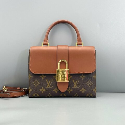 芯片款 路易威登/Louis Vuitton Locky BB鎖頭包 焦糖拼老花