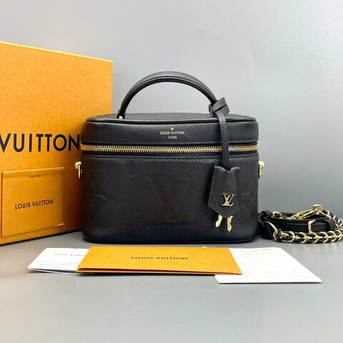 芯片款 路易威登/Louis Vuitton 全皮黑金化粧盒
