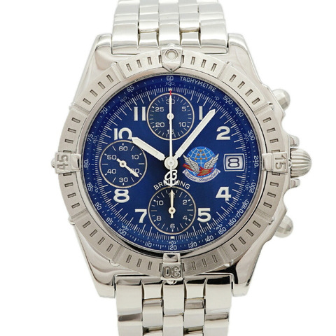 百年靈 Chronomat 藍色脈衝限量版男士腕錶（限量 500 枚，型號 A13353）