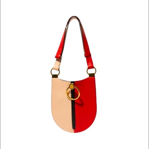 Marni Earring 金屬圓環撞色皮革單肩包 手袋