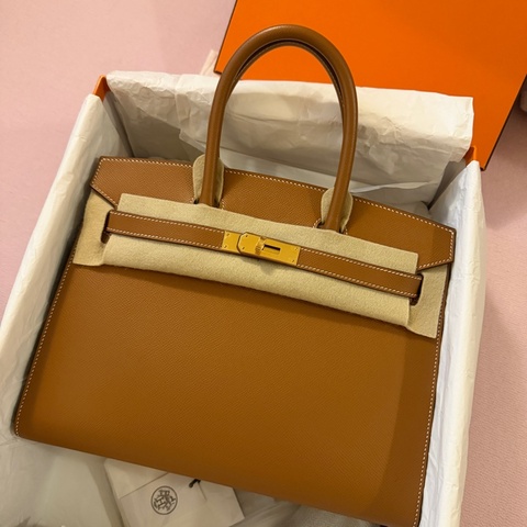 愛馬仕 鉑金birkin30金棕金 外縫