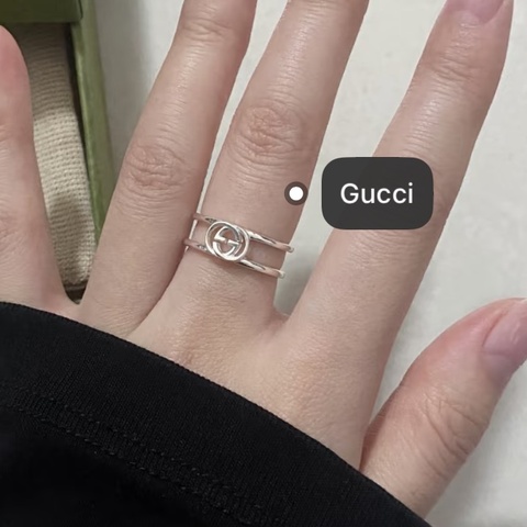 Gucci 戒指 細戒 11號 純銀 全新未戴