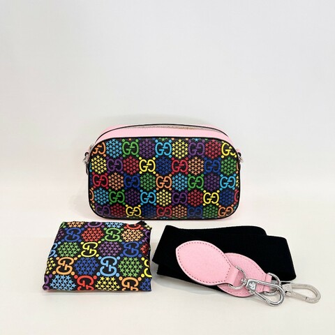 Gucci 魔幻跳跳糖彩色老花相機包單肩斜背包24cm