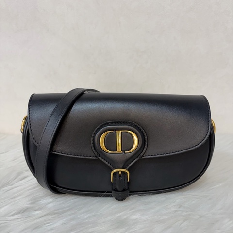 Dior M9335 黑牛皮 滑面 金釦 Bobby East-West 斜背包 肩背包