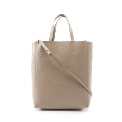 CELINE Vertical 小號 Cabas 2WAY 手提包 189813 皮革 米色 二手 女士