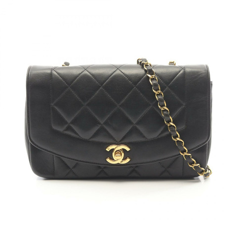 香奈兒 (CHANEL) 絎縫 Diana 翻蓋鏈條肩背斜背包 A01164 皮革 GHW 二手