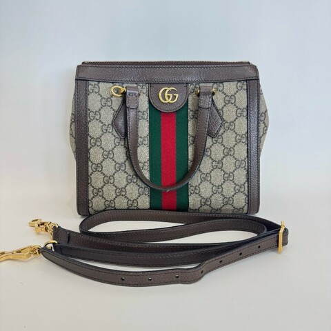 Gucci/古馳老花托特單肩斜背包