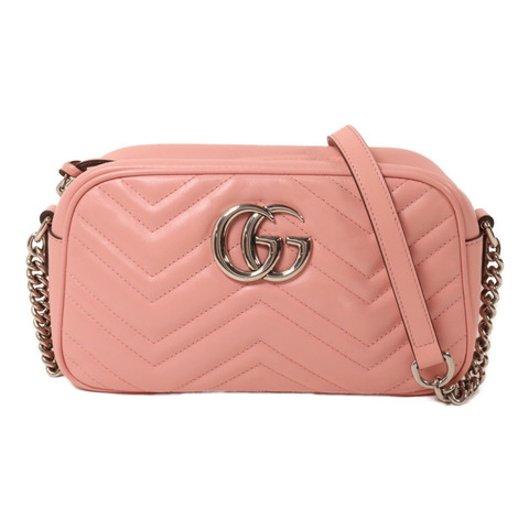 GUCCI 牛皮皮革GG Marmont Small鏈帶肩背袋