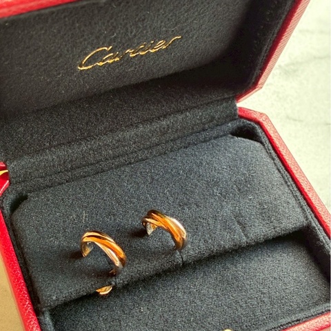 Cartier 18k三色/環耳環