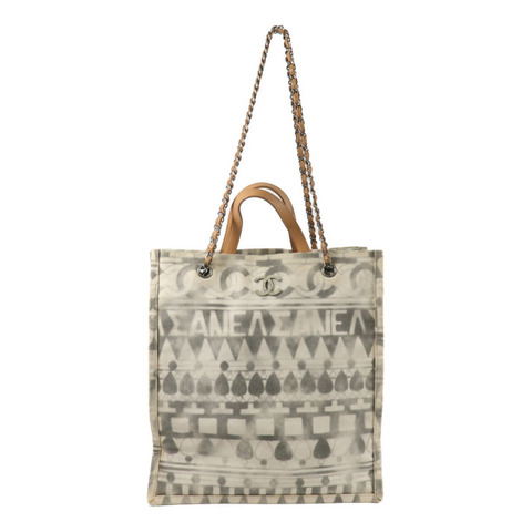 CHANEL 帆布Iliad Shopping Tote Bag手挽肩背兩用袋