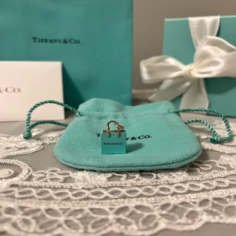 Tiffany & Co. Tiffany Blue 購物袋 Charm 純銀墜飾｜925銀｜項鍊吊墜｜絕版收藏｜附原廠全配