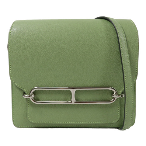 HERMES Evercolor皮革Mini Roulis肩背袋Vert Criguet