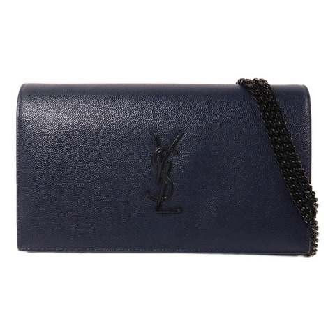 SAINT LAURENT 牛皮皮革Wallet On Chain鏈帶肩背袋
