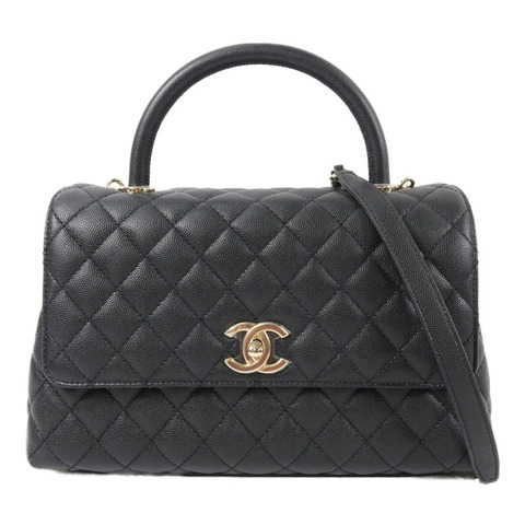 CHANEL 牛皮皮革Coco Handle Medium手挽肩背兩用袋