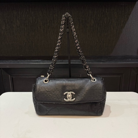 香奈儿Chanel毛呢拼皮 斜挎包