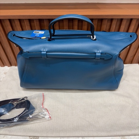 Hermes愛馬仕oxer bag35  藍色 肩帶